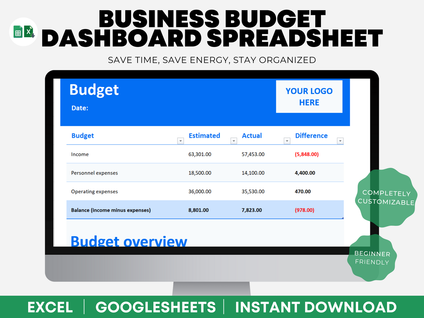 small business budget template