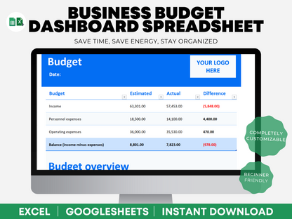 small business budget template