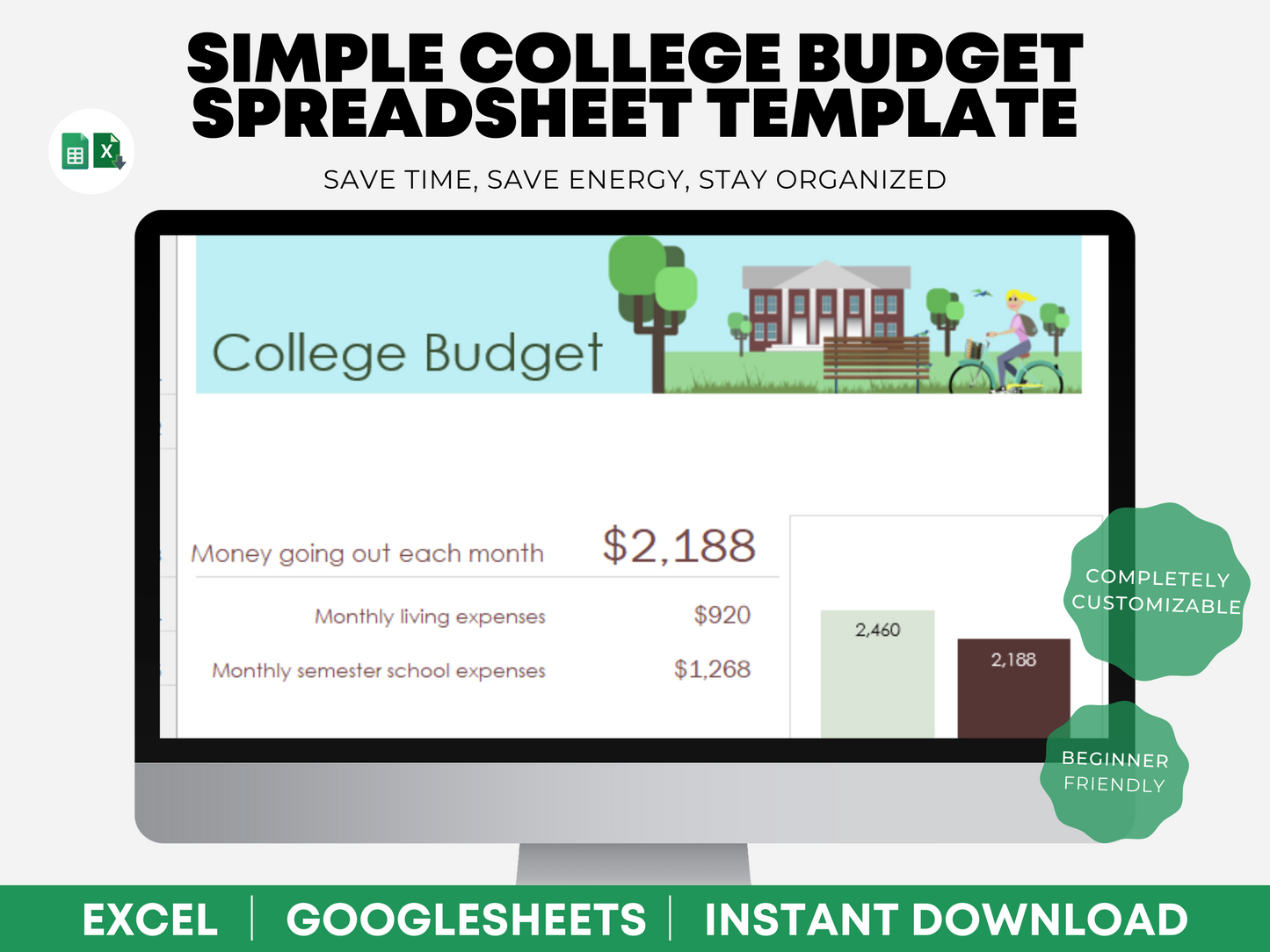 Simple College Budget Template