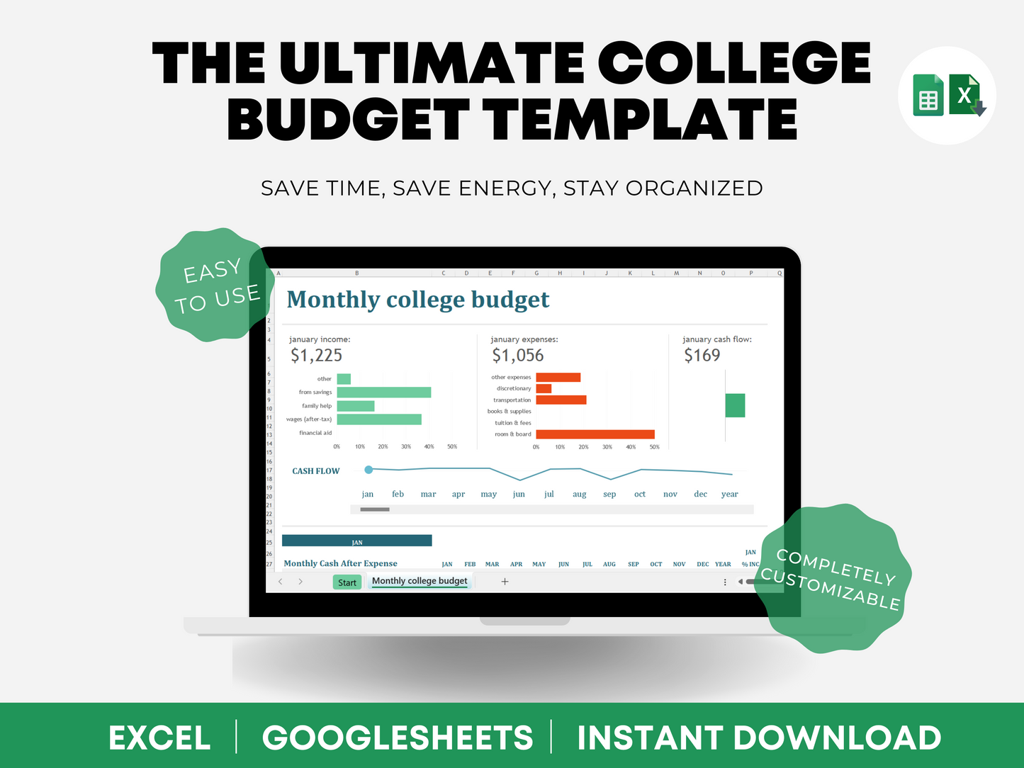 College Budget Spreadsheet