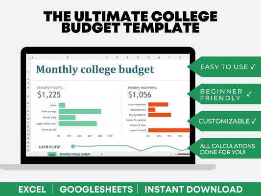 College Budget Template Excel 