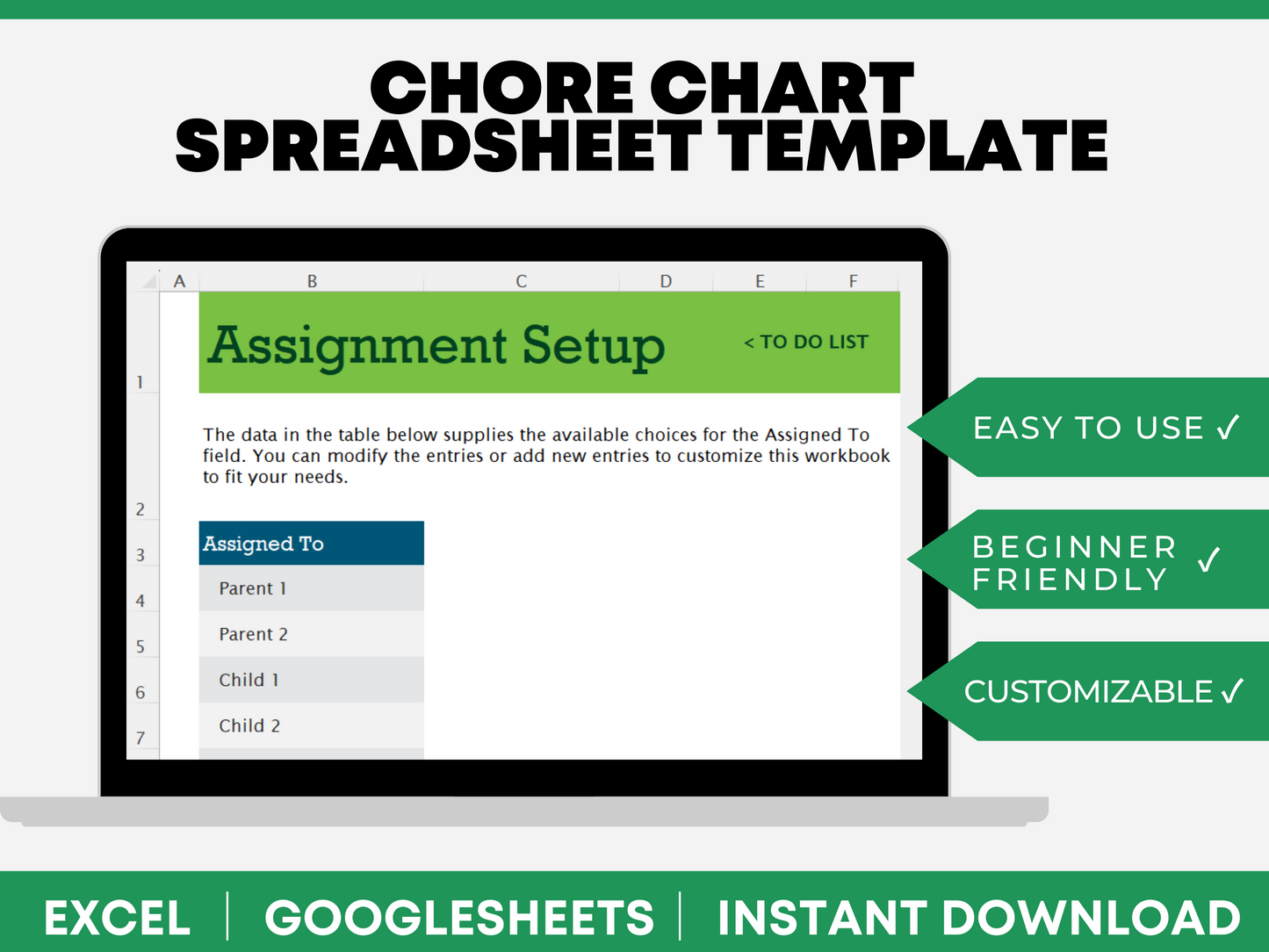 Google Sheets Chore Chart