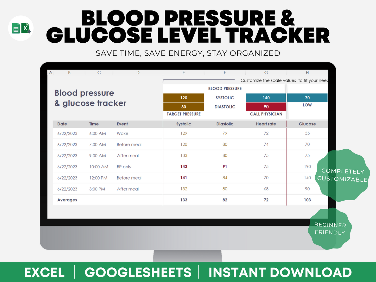 Blood Pressure Template