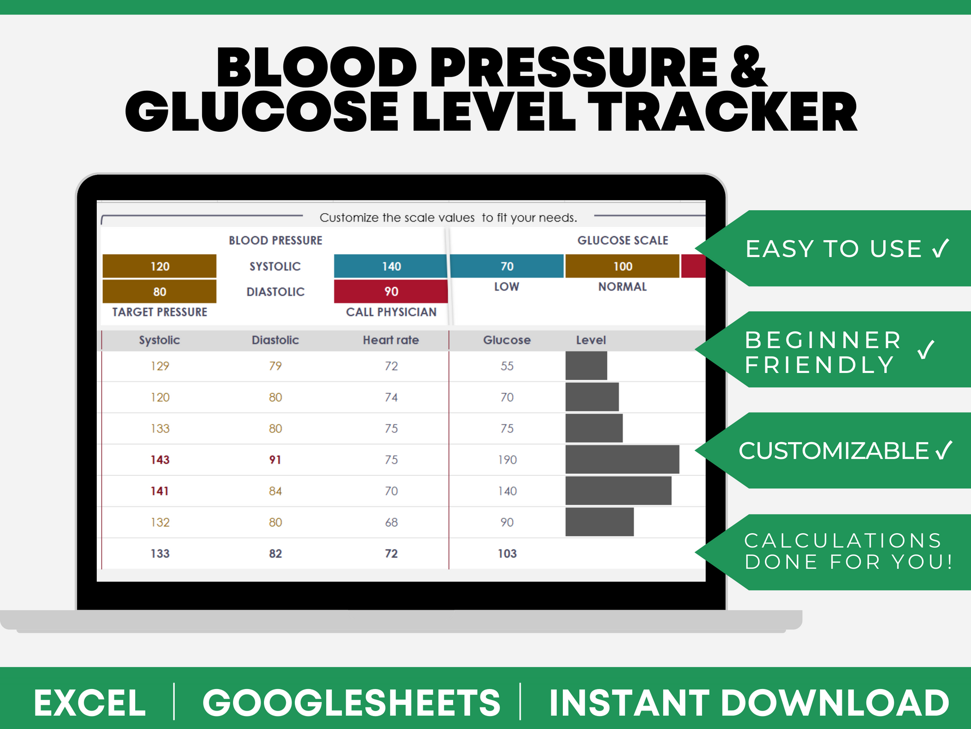 Diabetes Tracker Sheet