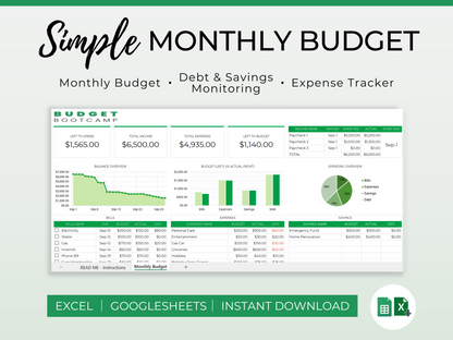 Excel Paycheck Budget Template