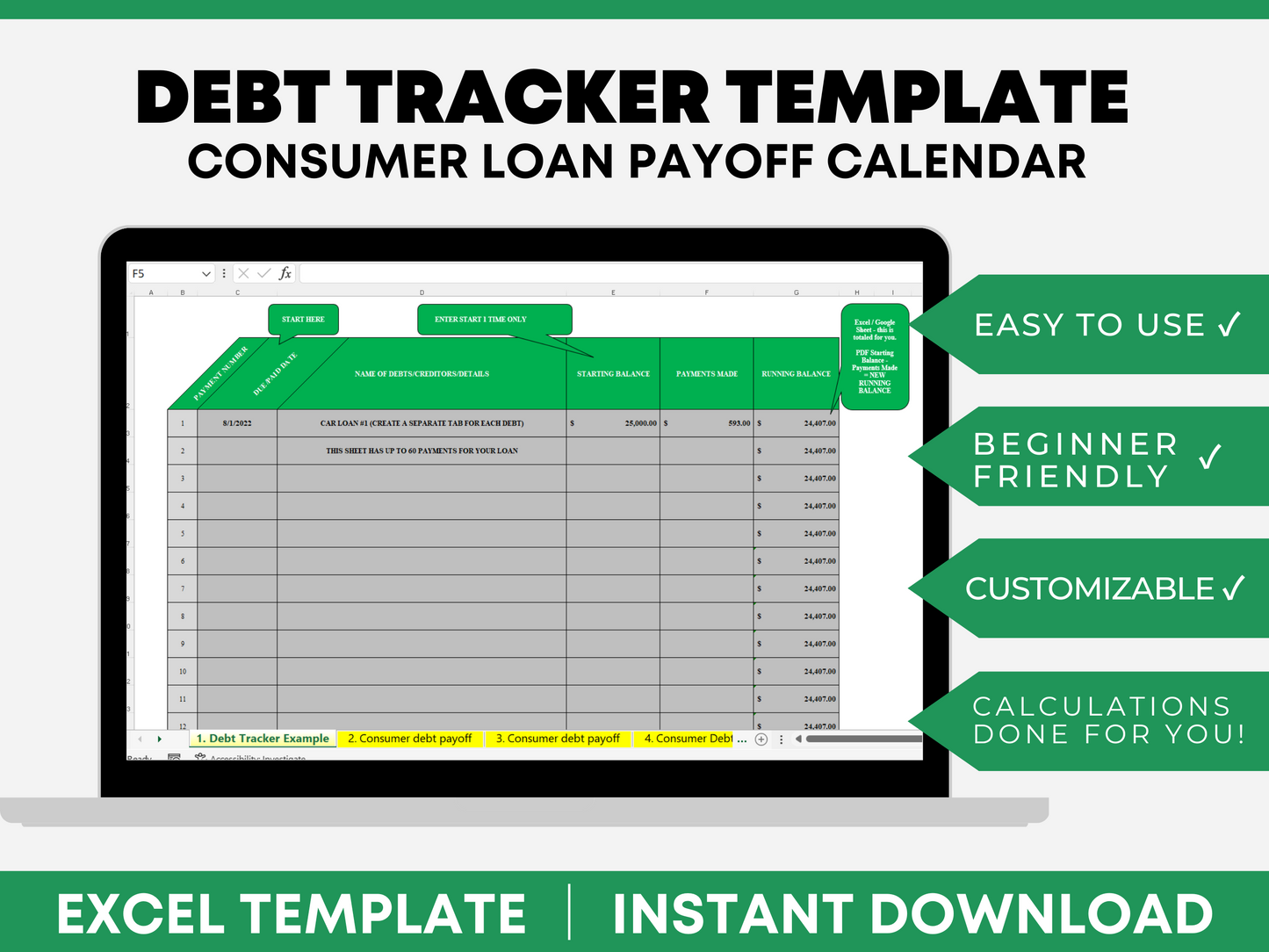 Excel debt payoff template