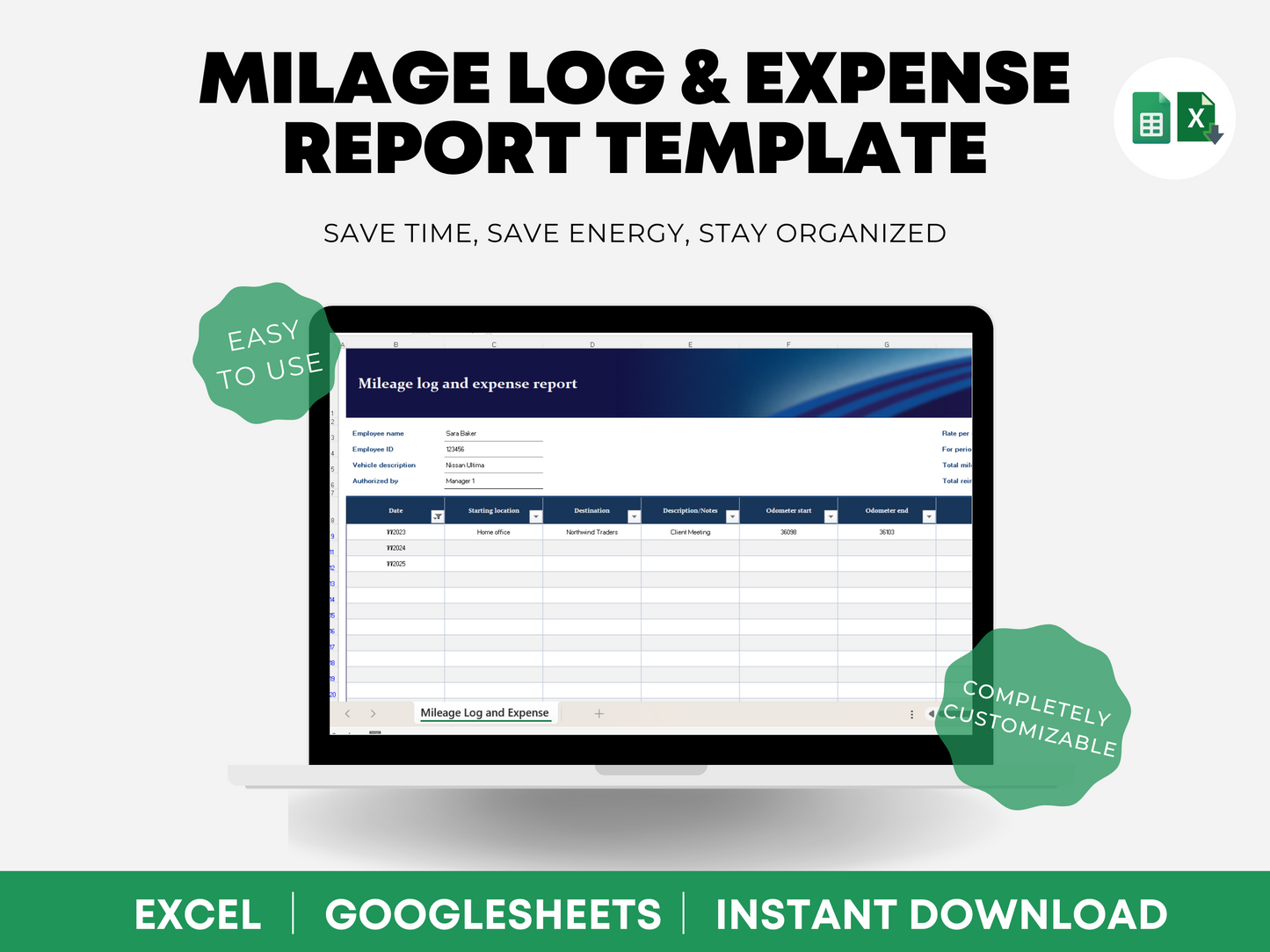 mileage tracker form