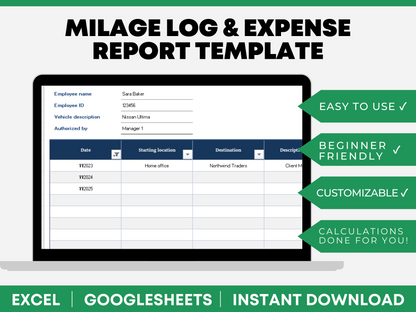 mileage tracker template google sheets