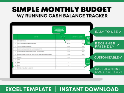 Monthly Budget Template