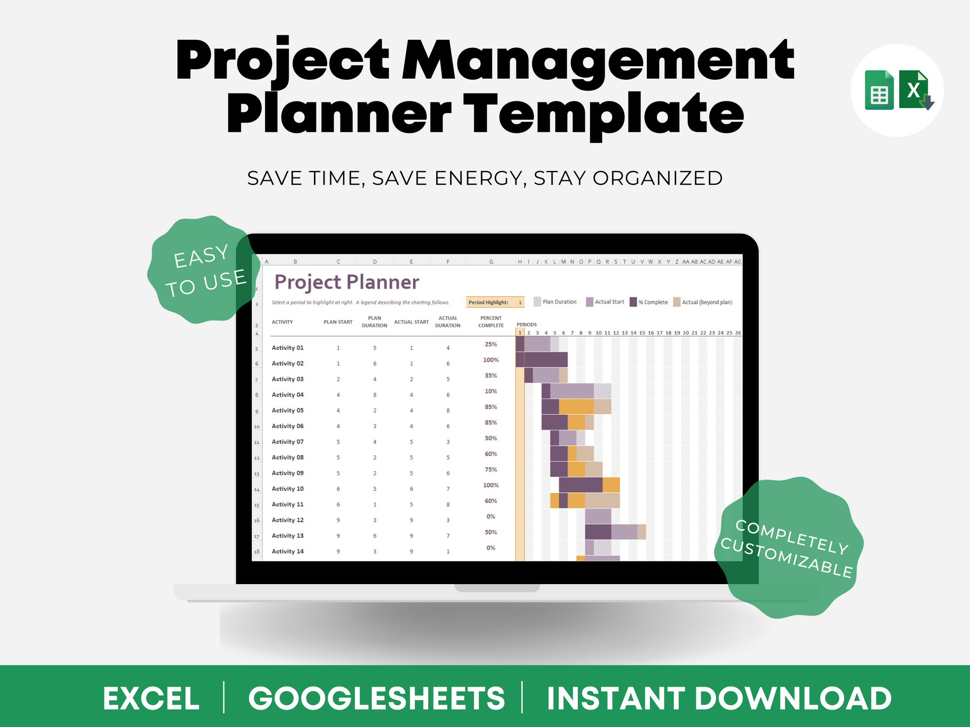 project manager template excel