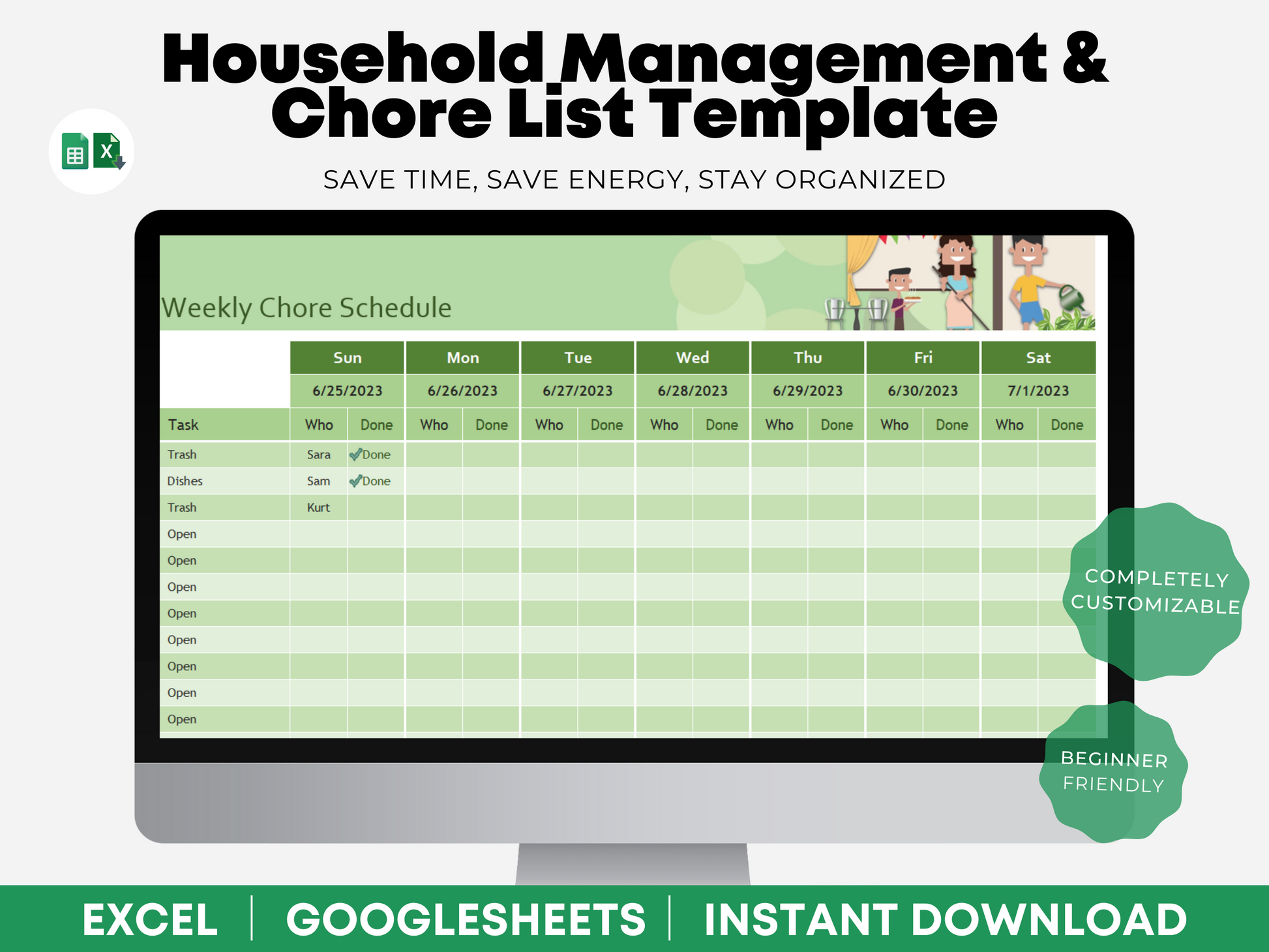 Google Sheets Chore Chart