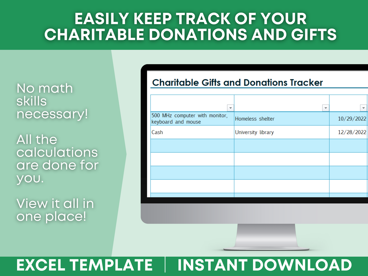 Church Tithing Records Template