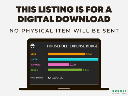 Google Sheets Roommate Budget Spreadsheet Template