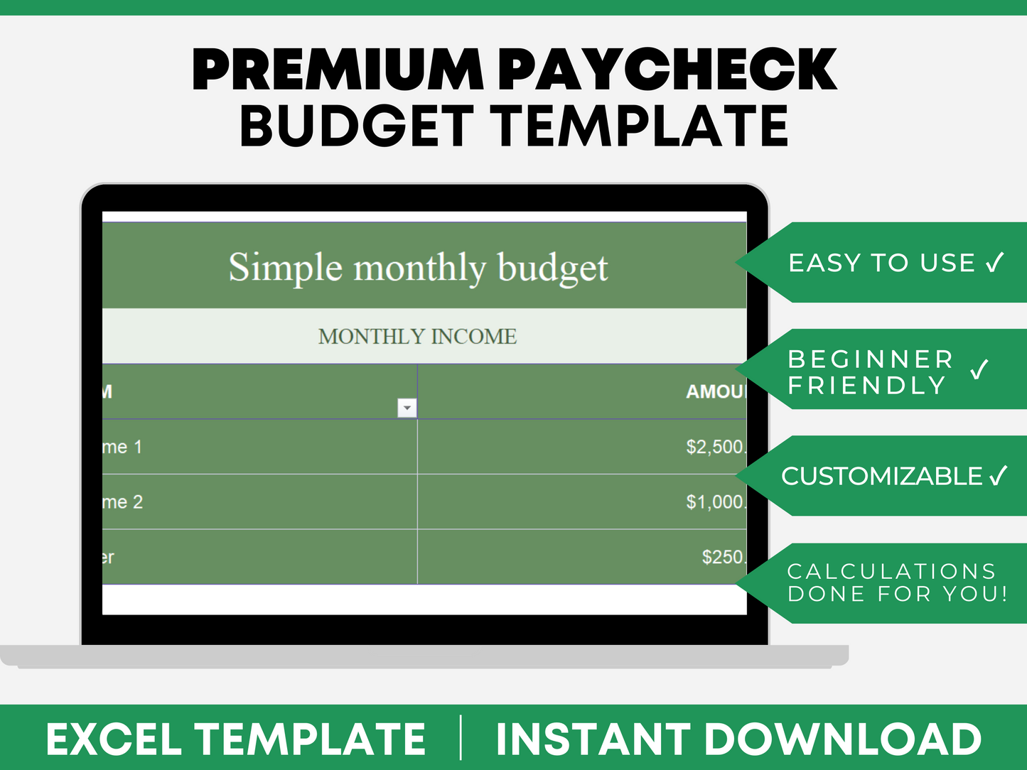 Easy Budget Template Excel