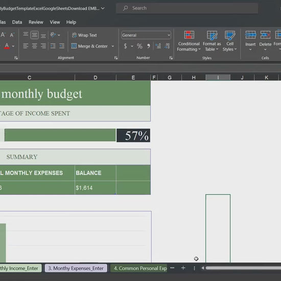 Simple Budget Template Google Sheets Video