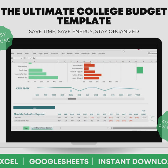 College Budget Spreadsheet Video