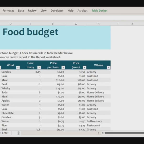 Grocery List Template Excel video