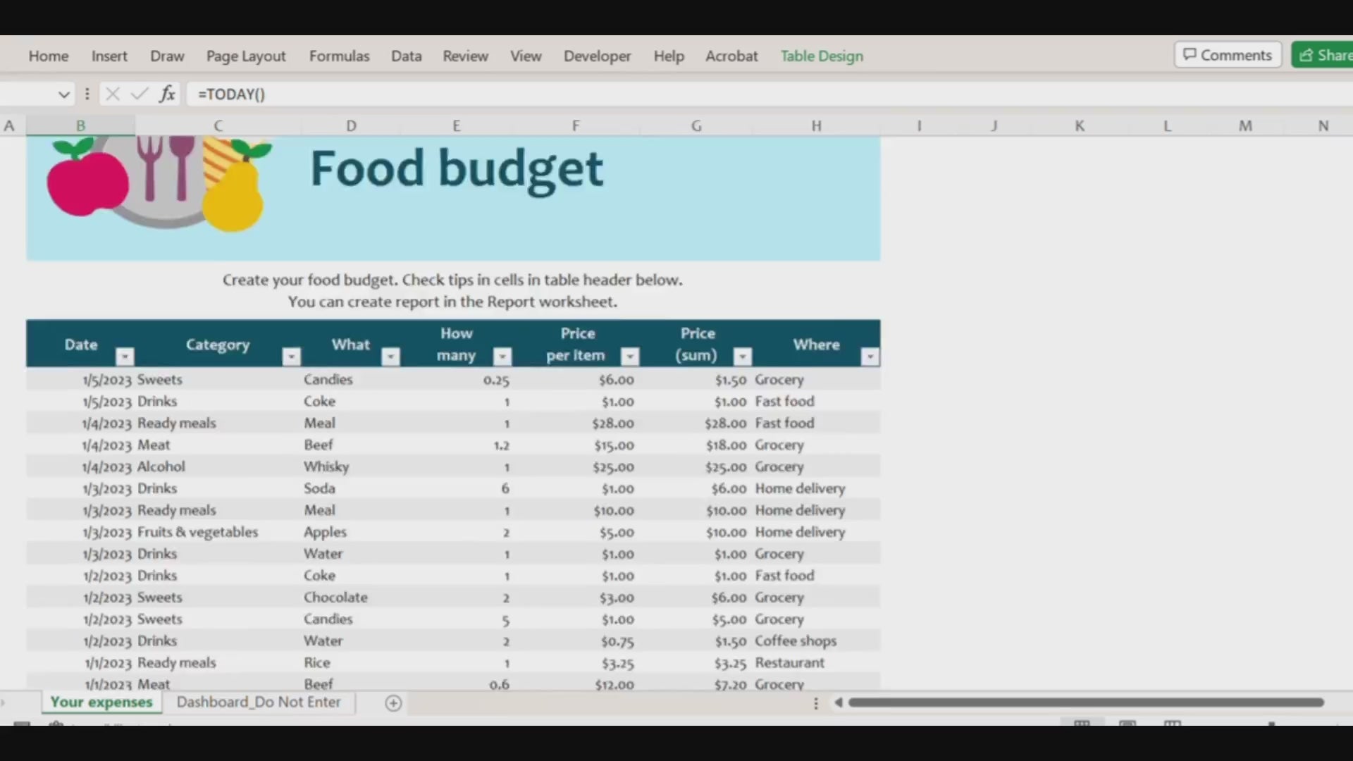 Grocery List Template Excel video