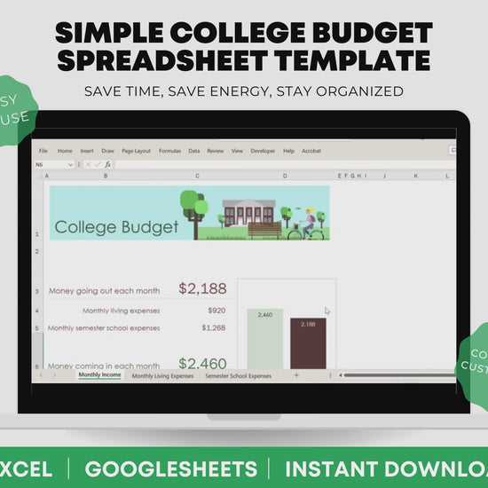 College Budget Spreadsheet Video