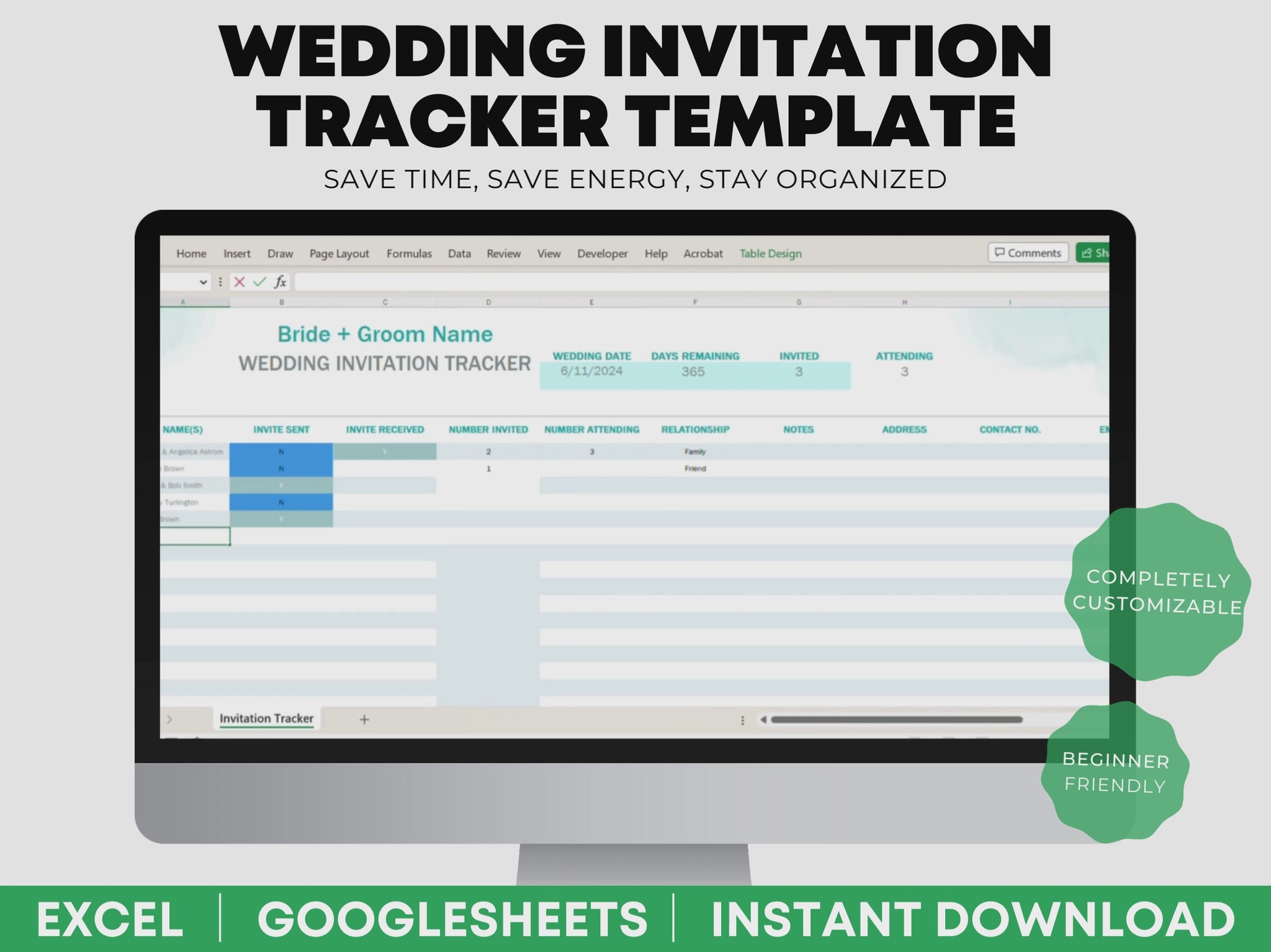 Wedding Spreadsheet Budget Template  video