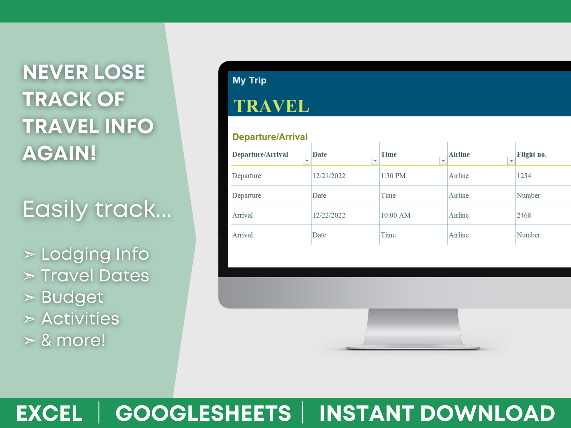 Excel Vacation Tracker