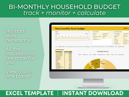 Bi monthly template budget excel, bi monthly budget planner, bi monthly budget template Google sheets, monthly budget template Excel, paycheck budget template Excel