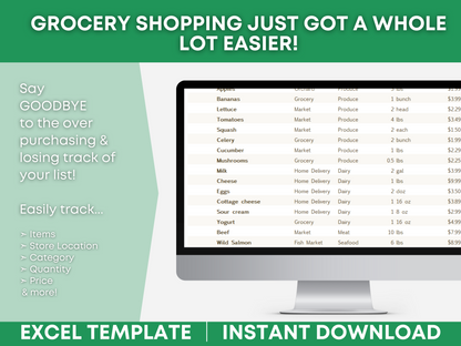 Grocery List Template Grocery List Template Grocery List Template Excel